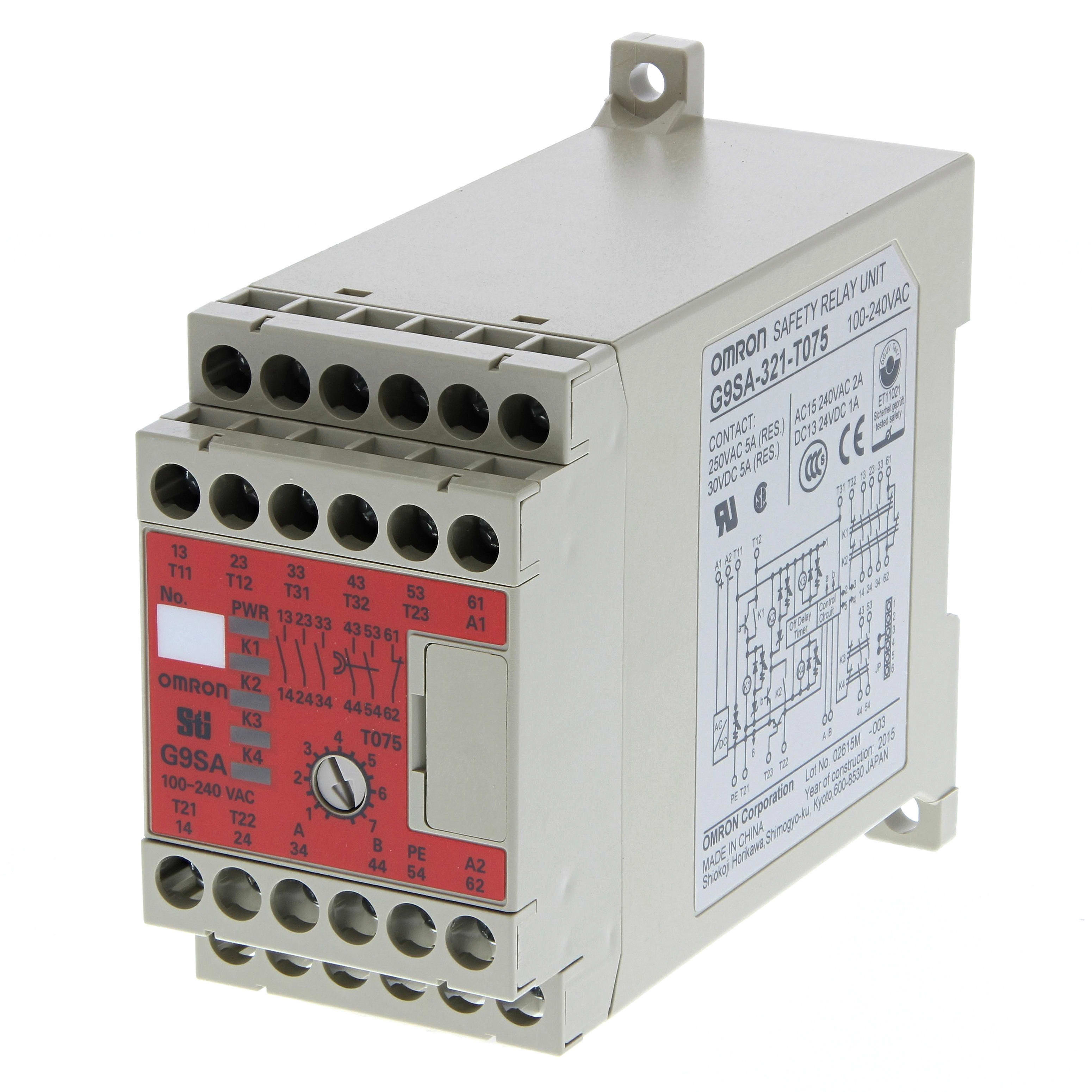 OMRON - OMRG9SA321T3-121080 SICUREZZA- MODULO 3NA+1NCAUX+2NA RIT.30