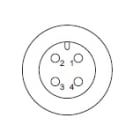 GEFRAN SPA - GEFCON293 CONN. M12X1 FEM. VOL. 4P NON SCH.