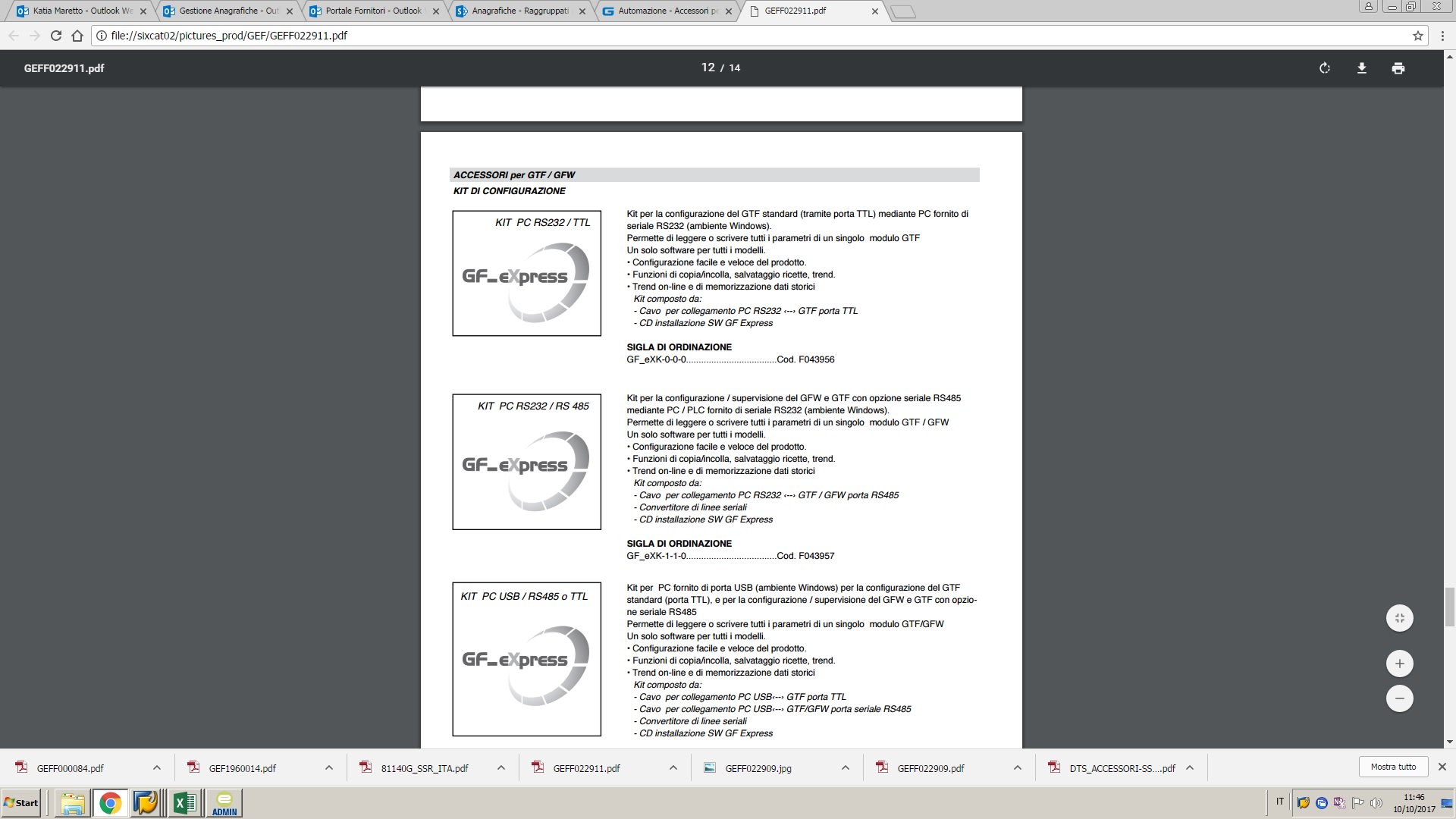 GEFRAN SPA - GEFF043956 GF_EXK-0-0-0 KIT CONFIG. PC RS232 STR