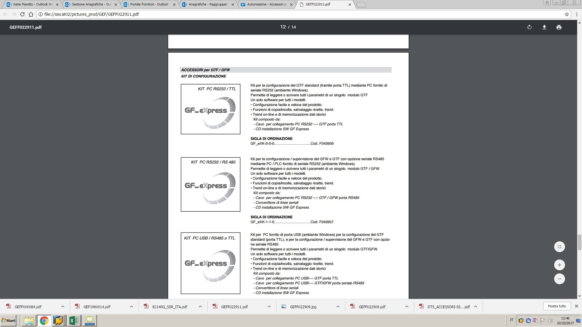 GEFRAN SPA - GEFF043956 GF_EXK-0-0-0 KIT CONFIG. PC RS232 STR