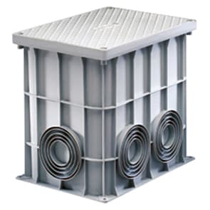 GEWISS - GEWDX59502 POZZETTO RETTANGOLARE 360X260X320 - FONDO PIATTO SFONDABILE E 4 VITI INOX