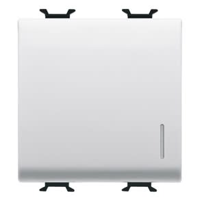 GEWISS - GEWGW10102 INVERTITORE UNIPOLARE 250V ac - 16AX ILLUMINABILE - CON DIFFUSORE - 2 MODULI - BIANCO LUCIDO - CHORUSMART