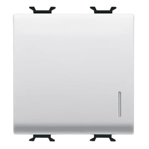 GEWISS - GEWGW10072 DEVIATORE UNIPOLARE 250V ac - 16AX ILLUMINABILE - CON DIFFUSORE - 2 MODULI - BIANCO LUCIDO - CHORUSMART