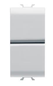 GEWISS - GEWGW10141 PULSANTE UNIPOLARE 250V ac - NA+NA 16A - DOPPIO - 1 MODULO - BIANCO LUCIDO - CHORUSMART
