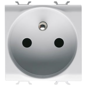 GEWISS - GEWGW10248 PRESA STANDARD FRANCESE 250V ac - MORSETTI SERRAGGIO FRONTALE - 2P+T 16A - 2 MODULI - BIANCO LUCIDO - CHORUSMART