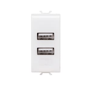GEWISS - GEWGW10450 ALIMENTATORE DOPPIO USB 1M BIANCO
