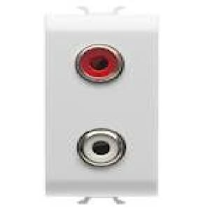 GEWISS - GEWGW10458 PRESA AUDIO VIDEO - DIFFUSIONE SONORA - 1 MODULO - BIANCO LUCIDO -CHORUSMART