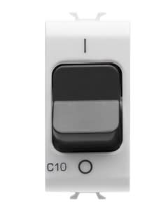 GEWISS - GEWGW10467 INTERRUTTORE AUTOMATICO MAGNETOTERMICO - CURVA C - 1P+N 10A 230Vac - 1 MODULO - BIANCO LUCIDO - CHORUSMART