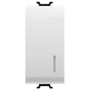 GEWISS - GEWGW10912 PULSANTE ELETTRONICO SOFT-CLICK - LUMINOSO - CON DIFFUSORE - PER RELE E DIMMER 1P NA 4A - 230V ac 50/60Hz - 1 MODULO - BIANCO LUCIDO CHORUSMART