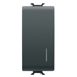 GEWISS - GEWGW12912 PULSANTE ELETTRONICO SOFT-CLICK - LUMINOSO - CON DIFFUSORE - PER RELE E DIMMER 1P NA 4A - 230V ac 50/60Hz - 1 MODULO - NERO SATINATO CHORUSMART