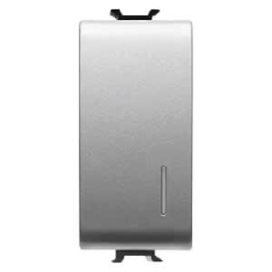 GEWISS - GEWGW14002 INTERRUTTORE UNIPOLARE 250V ac - 16AX ILLUMINABILE - CON DIFFUSORE - 1 MODULO - TITANIO - CHORUSMART