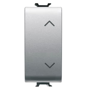 GEWISS - GEWGW14122 COMMUTATORE BIPOLARE - 250V ac - 10AX - NEUTRO - SIMBOLO SU-GIU' - 1 MODULO - TITANIO - CHORUSMART