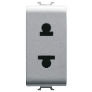 GEWISS GEWGW14287 PRESA 1M 2P 15A ST.EUROUSA TITANIO