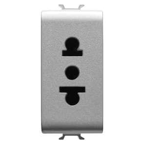 GEWISS - GEWGW14288 PRESA ST.EUROAMERICANO 2P+T TITANIO