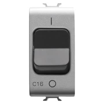 GEWISS - GEWGW14468 INTERRUTTORE AUTOMATICO MAGNETOTERMICO - CURVA C - 1P+N 16A 230Vac - 1 MODULO - TITANIO - CHORUSMART