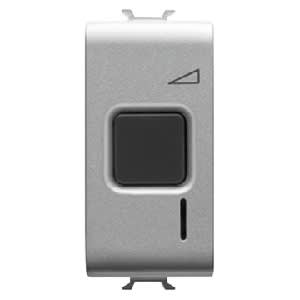 GEWISS - GEWGW14568 REGOLATORE ELETTRONICO - A PULSANTE - 230V ac 50/60Hz - RESISTIVO 60-500W / INDUTTIVO 60-500VA - 1 MODULO - TITANIO - CHORUSMART