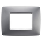 GEWISS - GEWGW16103VT PLACCA ONE - IN TECNOPOLIMERO VERNICIATO - 3 POSTI - TITANIO - CHORUSMART