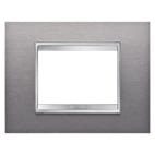 GEWISS - GEWGW16203MI PLACCA LUX 3P INOX SPAZZOLATO