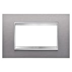 GEWISS - GEWGW16204MI PLACCA LUX 4P INOX SPAZZOLATO