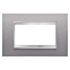 GEWISS - GEWGW16204MI PLACCA LUX 4P INOX SPAZZOLATO