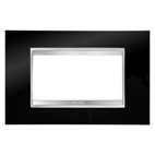 GEWISS - GEWGW16204TN PLACCA LUX - IN TECNOPOLIMERO - 4 POSTI - NERO TONER - CHORUSMART