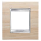 GEWISS - GEWGW16222LA PLACCA LUX INT.2P ACERO