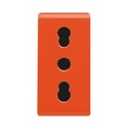 GEWISS GEWGW20286 PRESA 2P+T 16A BIV.ST.ITALIANO ARANCIO