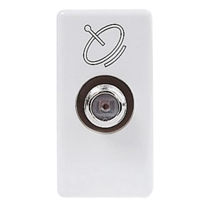 GEWISS - GEWGW20393 PRESA COASSIALE TV/SAT SCHERMATURA CLASSE A - CONNETTORE F FEMMINA - PASSANTE 14 dB - 1 MODULO - SYSTEM WHITE