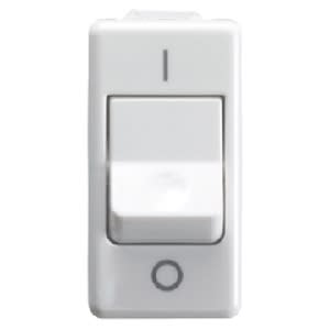 GEWISS - GEWGW20585 INTERRUTTORE BIPOLARE 250V ac - PER IMPIEGHI GRAVOSI - 25AX - NEUTRO - SIMBOLO 0/I- 1 MODULO - SYSTEM WHITE