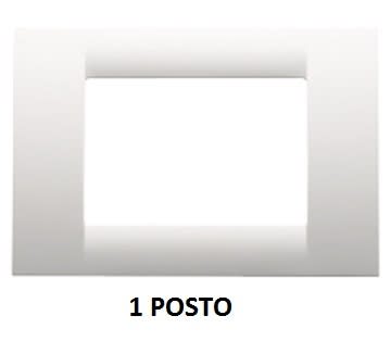 GEWISS - GEWGW22101 PLACCA VIRNA - IN TECNOPOLIMERO FINITURA LUCIDA - 1 POSTO - BIANCO NUVOLA - SYSTEM