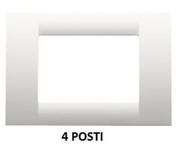 GEWISS - GEWGW22104 PLACCA 4P BIANCO NUVOLA SYSTEM VIRNA