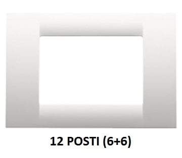 GEWISS - GEWGW22108 PLACCA 12P BIANCO NUVOLA SYSTEM VIRNA