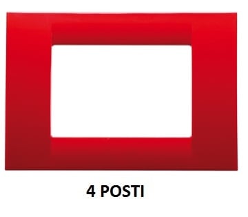 GEWISS - GEWGW22124 PLACCA 4P ROSSO GERANIO SYSTEM VIRNA