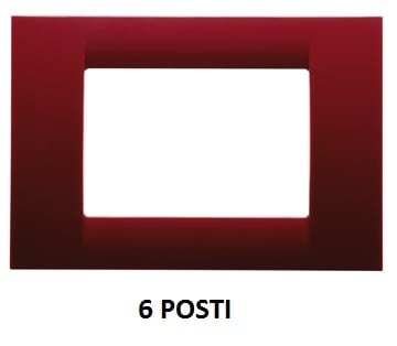 GEWISS - GEWGW22136 PLACCA 6P AMARANTO SYSTEM VIRNA