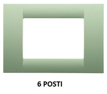 GEWISS - GEWGW22146 PLACCA 6P VERDE VENEZIA SYSTEM VIRNA