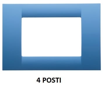 GEWISS - GEWGW22164 PLACCA 4P AZZURRO CIELO SYSTEM VIRNA