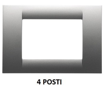 GEWISS - GEWGW22284 PLACCA 4P TITANIO METALLIZ.SYSTEM VIRNA