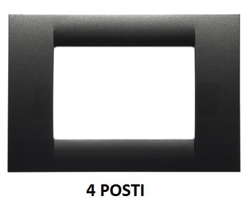 GEWISS - GEWGW22294 PLACCA 4P ARDESIA METALLIZ.SYSTEM VIRNA