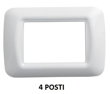 GEWISS - GEWGW22504 PLACCA 4 POS.BIANCO NUVOLA TOP SYSTEM