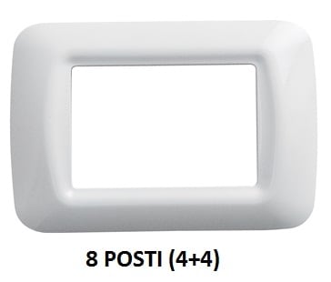 GEWISS - GEWGW22507 PLACCA 8 POS.BIANCO NUVOLA TOP SYSTEM