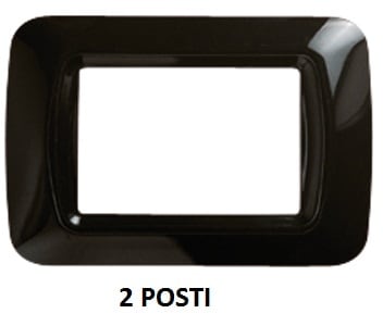 GEWISS - GEWGW22512 PLACCA 2 POS.NERO TONER TOP SYSTEM