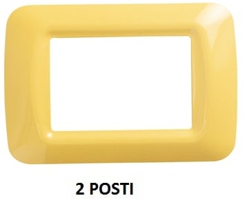 GEWISS - GEWGW22582 PLACCA 2 POS.GIALLO MAIS TOP SYSTEM