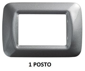 GEWISS - GEWGW22601 PLACCA 1 POS.TITANIO METALL.TOP SYSTEM