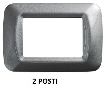 GEWISS - GEWGW22602 PLACCA 2 POS.TITANIO METALL.TOP SYSTEM