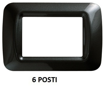 GEWISS - GEWGW22616 PLACCA 6 POS.ARDESIA METALL.TOP SYSTEM
