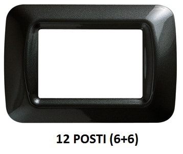 GEWISS - GEWGW22618 PLACCA 12 POS.ARDESIA METALL.TOP SYSTEM