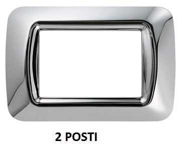 GEWISS - GEWGW22652 PLACCA 2 POS.CROMO SOFT TOP SYSTEM