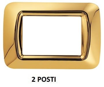 GEWISS - GEWGW22662 PLACCA 2 POS.ORO ANTICO TOP SYSTEM