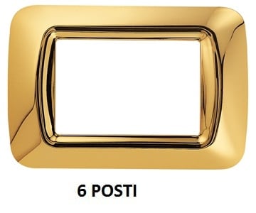 GEWISS GEWGW22666 PLACCA 6M ORO ANTICO TOP SYSTEM