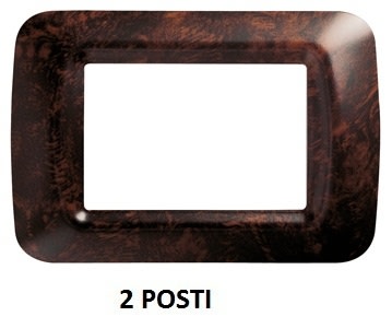 GEWISS - GEWGW22672 PLACCA TOP SYSTEM - IN TECNOPOLIMERO - 2 POSTI - RADICA INGLESE - SYSTEM